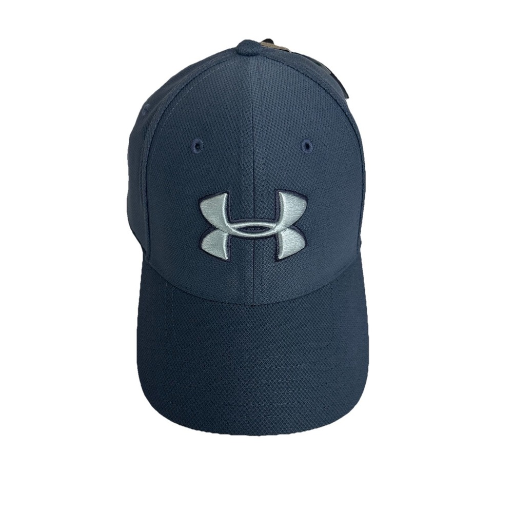 Under‎ Armour Men's UA Blitzing Low Stretch Downpour Gray / Harbor Blue Hat L/XL